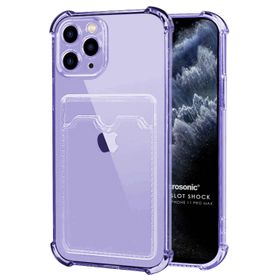 Microsonic Apple iPhone 11 Pro Max Card Slot Shock Lila Cep Telefonu Kılıfı
