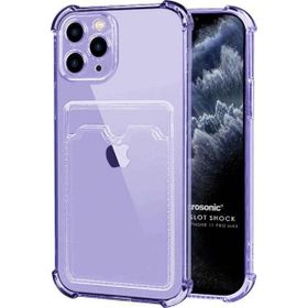 Microsonic Apple iPhone 11 Pro Max Card Slot Shock Lila Cep Telefonu Kılıfı