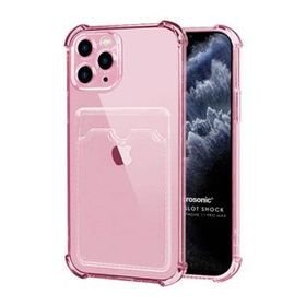 Microsonic Apple iPhone 11 Pro Max Card Slot Shock Pembe Cep Telefonu Kılıfı