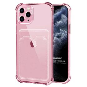 Microsonic Apple iPhone 11 Pro Max Card Slot Shock Pembe Cep Telefonu Kılıfı