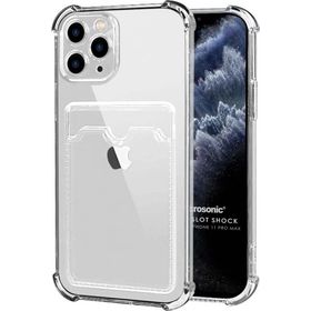 Microsonic Apple iPhone 11 Pro Max Card Slot Shock Şeffaf Cep Telefonu Kılıfı