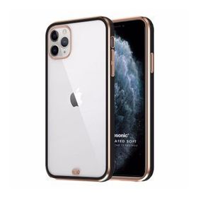 Microsonic Apple iPhone 11 Pro Max Laser Plated Soft Siyah Cep Telefonu Kılıfı