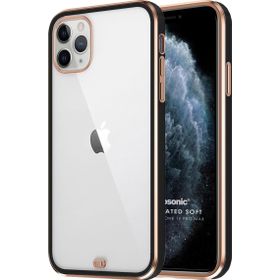Microsonic Apple iPhone 11 Pro Max Laser Plated Soft Siyah Cep Telefonu Kılıfı