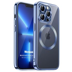 Microsonic Apple iPhone 11 Pro Max Magsafe Luxury Electroplate Mavi Cep Telefonu Kılıfı