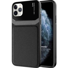 Microsonic Apple iPhone 11 Pro Uniq Leather Siyah Cep Telefonu Kılıfı