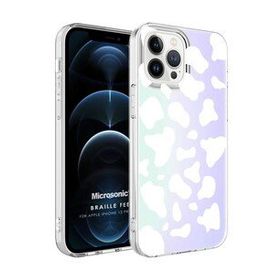 Microsonic Apple iPhone 12 Braille Feel Desenli Cow Kılıf