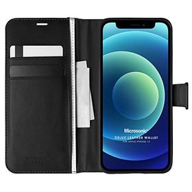 Microsonic Apple iPhone 12 Delux Leather Wallet Kılıf
