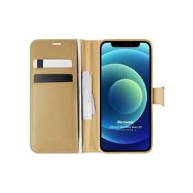 Microsonic Apple iPhone 12 Delux Leather Wallet Kılıf