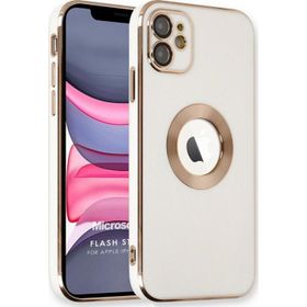 Microsonic Apple iPhone 12 Flash Stamp Beyaz Cep Telefonu Kılıfı