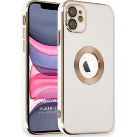 Microsonic Apple iPhone 12 Flash Stamp Beyaz Cep Telefonu Kılıfı