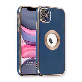 Microsonic Apple iPhone 12 Flash Stamp Lacivert Cep Telefonu Kılıfı