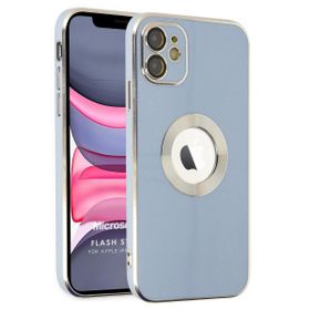 Microsonic Apple iPhone 12 Flash Stamp Mavi Cep Telefonu Kılıfı