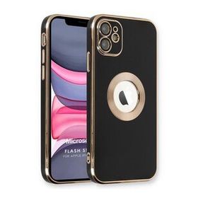 Microsonic Apple iPhone 12 Flash Stamp Siyah Cep Telefonu Kılıfı