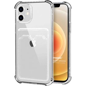 Microsonic Apple iPhone 12 Mini Card Slot Shock Şeffaf Cep Telefonu Kılıfı