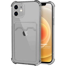 Microsonic Apple iPhone 12 Mini Card Slot Shock Siyah Cep Telefonu Kılıfı