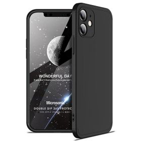 Microsonic Apple iPhone 12 Mini Double Dip 360 Protective Siyah Cep Telefonu Kılıfı
