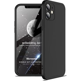 Microsonic Apple iPhone 12 Mini Double Dip 360 Protective Siyah Cep Telefonu Kılıfı