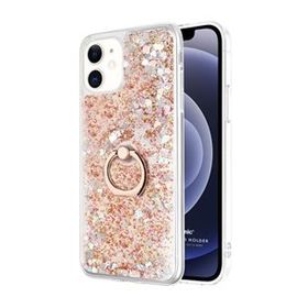 Microsonic Apple iPhone 12 Mini Glitter Liquid Holder Gold Cep Telefonu Kılıfı