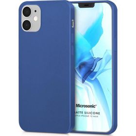 Microsonic Apple iPhone 12 Mini Matte Silicone Lacivert Cep Telefonu Kılıfı