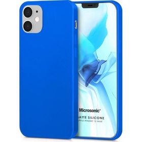 Microsonic Apple iPhone 12 Mini Matte Silicone Mavi Cep Telefonu Kılıfı