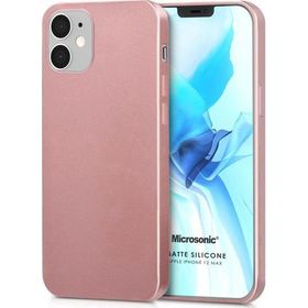 Microsonic Apple iPhone 12 Mini Matte Silicone Rose Gold Cep Telefonu Kılıfı