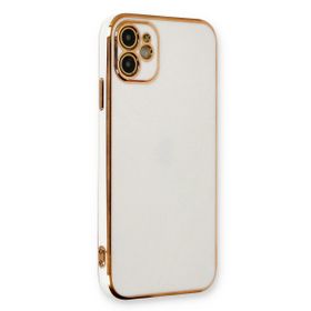Microsonic Apple iPhone 12 Olive Plated Beyaz Kılıf