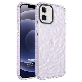 Microsonic Apple iPhone 12 Prism Hybrid Mor Cep Telefonu Kılıfı