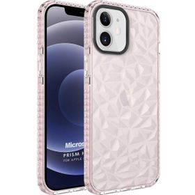 Microsonic Apple iPhone 12 Prism Hybrid Pembe Cep Telefonu Kılıfı