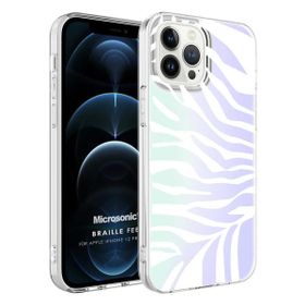 Microsonic Apple iPhone 12 Pro Braille Feel Desenli Zebra Kılıf