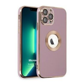Microsonic Apple iPhone 12 Pro Flash Stamp Pembe Cep Telefonu Kılıfı