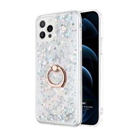 Microsonic Apple iPhone 12 Pro Glitter Liquid Holder Gümüş Cep Telefonu Kılıfı