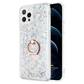 Microsonic Apple iPhone 12 Pro Glitter Liquid Holder Gümüş Cep Telefonu Kılıfı