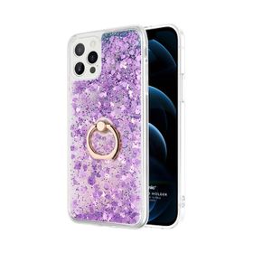Microsonic Apple iPhone 12 Pro Glitter Liquid Holder Ten Cep Telefonu Kılıfı