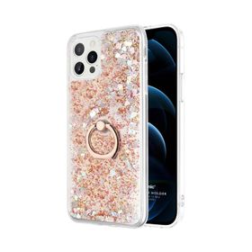 Microsonic Apple iPhone 12 Pro Glitter Liquid Holder Ten Cep Telefonu Kılıfı