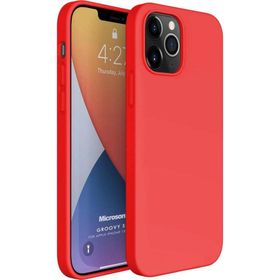 Microsonic Apple iPhone 12 Pro Groovy Soft Kırmızı Cep Telefonu Kılıfı