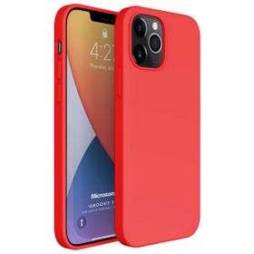 Microsonic Apple iPhone 12 Pro Groovy Soft Kırmızı Cep Telefonu Kılıfı