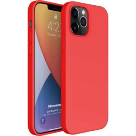 Microsonic Apple iPhone 12 Pro Groovy Soft Kırmızı Cep Telefonu Kılıfı