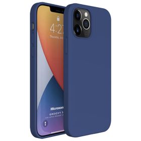 Microsonic Apple iPhone 12 Pro Groovy Soft Lacivert Cep Telefonu Kılıfı