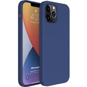 Microsonic Apple iPhone 12 Pro Groovy Soft Lacivert Cep Telefonu Kılıfı