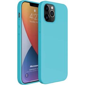 Microsonic Apple iPhone 12 Pro Groovy Soft Turkuaz Cep Telefonu Kılıfı