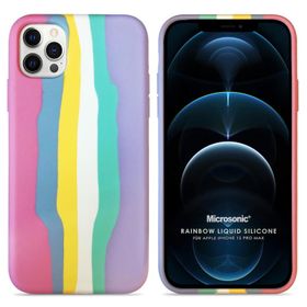 Microsonic Apple iPhone 12 Pro Kılıf Painted Rainbow Pattern Renkli Kılıf