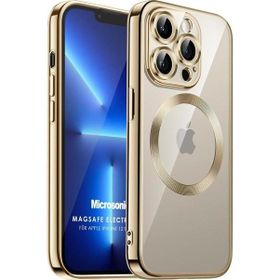 Microsonic Apple iPhone 12 Pro Magsafe Luxury Electroplate Gold Cep Telefonu Kılıfı