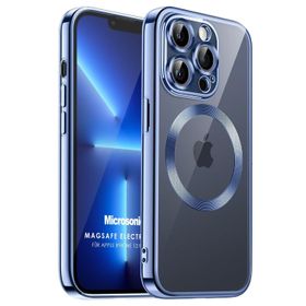 Microsonic Apple iPhone 12 Pro Max Magsafe Luxury Electroplate Mavi Cep Telefonu Kılıfı
