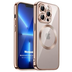 Microsonic Apple iPhone 12 Pro Max Magsafe Luxury Electroplate Rose Gold Cep Telefonu Kılıfı