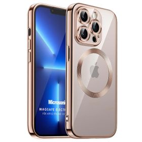 Microsonic Apple iPhone 12 Pro Max Magsafe Luxury Electroplate Rose Gold Cep Telefonu Kılıfı