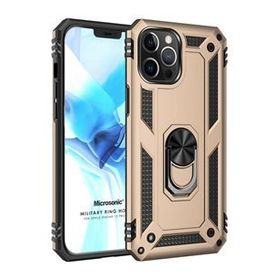 Microsonic Apple iPhone 12 Pro Max Military Ring Holder Gold Cep Telefonu Kılıfı