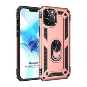 Microsonic Apple iPhone 12 Pro Max Military Ring Holder Rose Gold Cep Telefonu Kılıfı