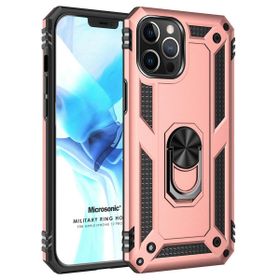 Microsonic Apple iPhone 12 Pro Max Military Ring Holder Rose Gold Cep Telefonu Kılıfı