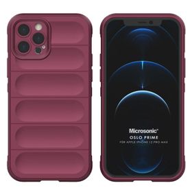 Microsonic Apple iPhone 12 Pro Max Oslo Prime Bordo Cep Telefonu Kılıfı