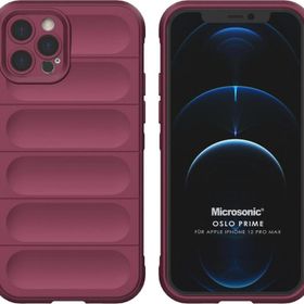 Microsonic Apple iPhone 12 Pro Max Oslo Prime Bordo Cep Telefonu Kılıfı
